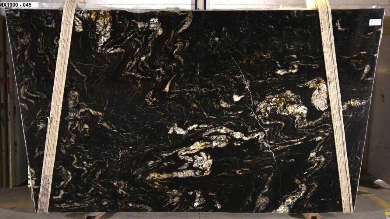 Titanium Gold Leather 2cm Granite by PACIFICA