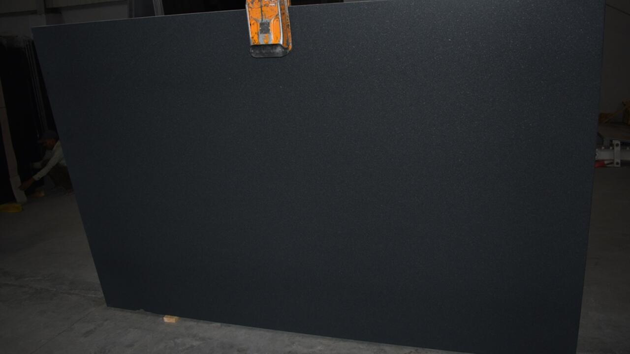 Absolute Black Leather 2cm Granite by PACIFICA