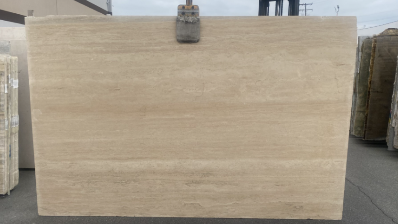 Navona Travertine Honed Finish Unfilled 2cm Travertine by PACIFICA