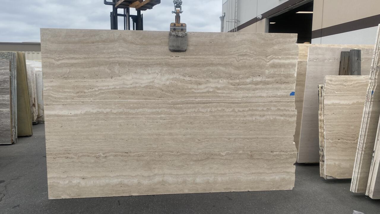 Navona Travertine Honed Finish Unfilled 2cm Travertine by PACIFICA