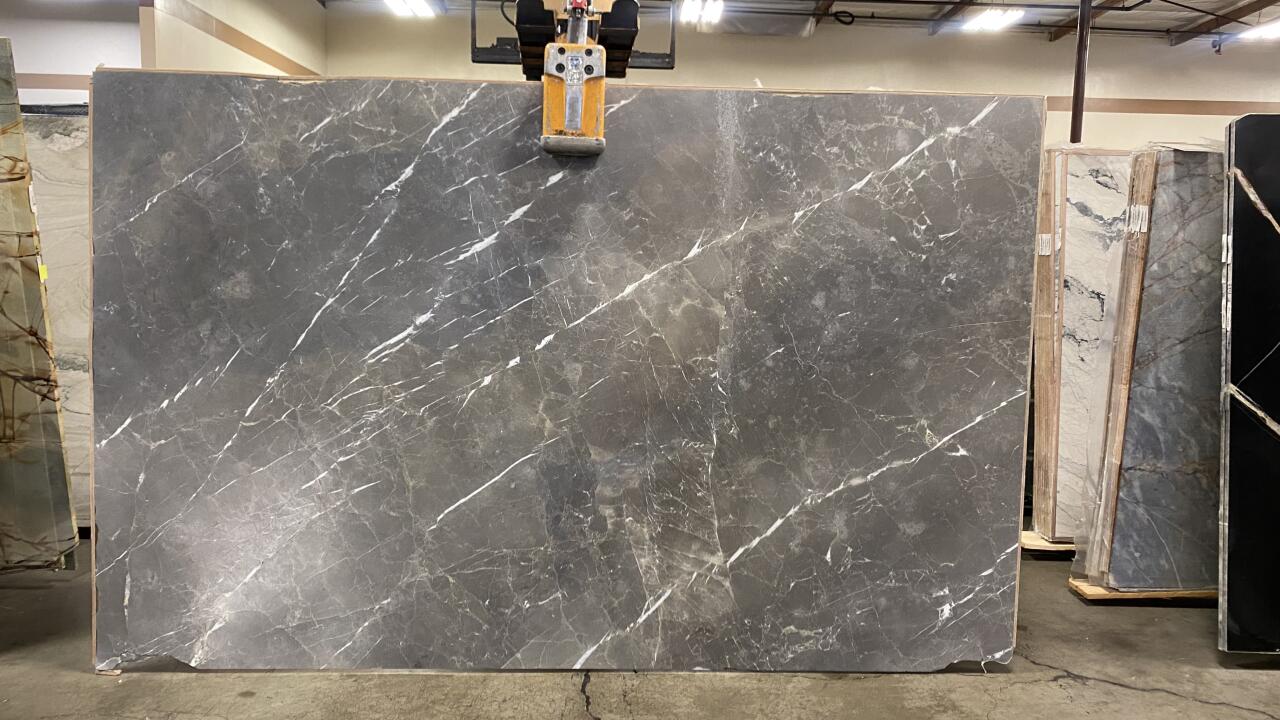 Grigio Collemandina Leather 2cm Marble by PACIFICA