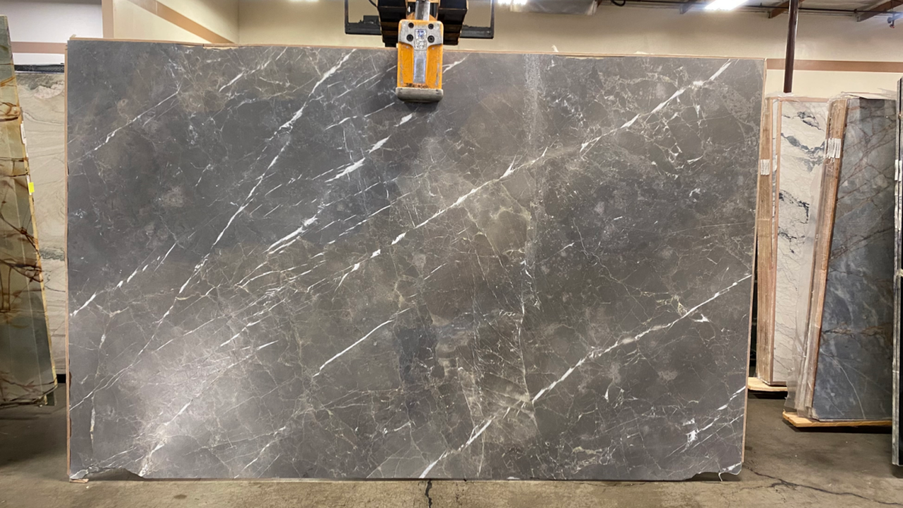 Grigio Collemandina Leather 2cm Marble by PACIFICA