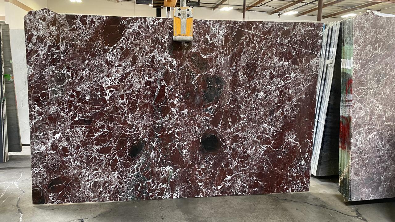 Rosso Levanto Polished Finish 2cm Marble by PACIFICA