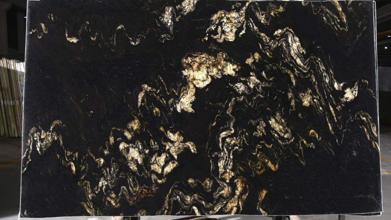 Titanium Gold Leather 2cm Granite by PACIFICA