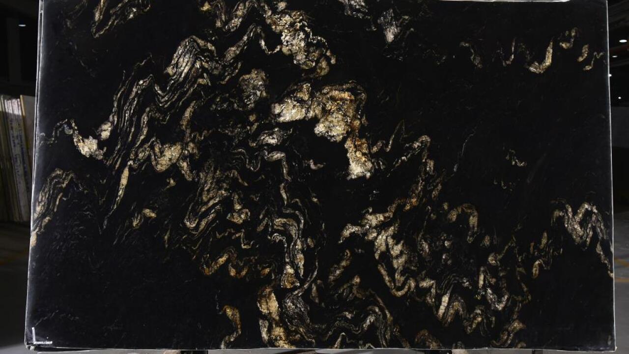Titanium Gold Leather 2cm Granite by PACIFICA